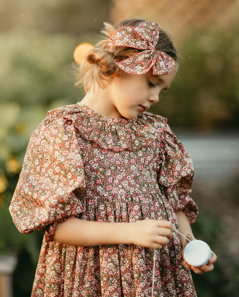Whimsy Hair Bow in Honeydew Liberty Print – Dannie and Lilou