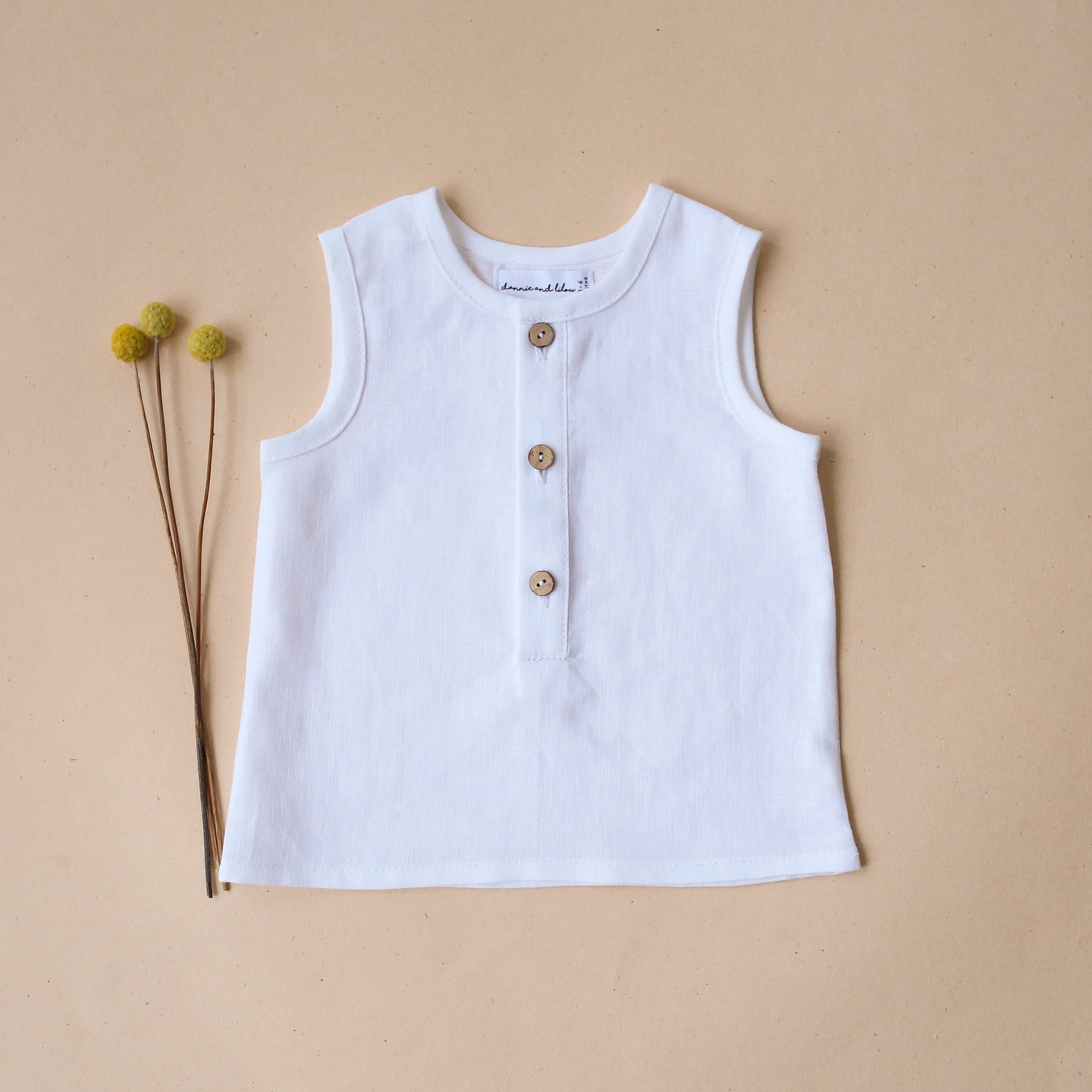 Milk Linen Tank Top