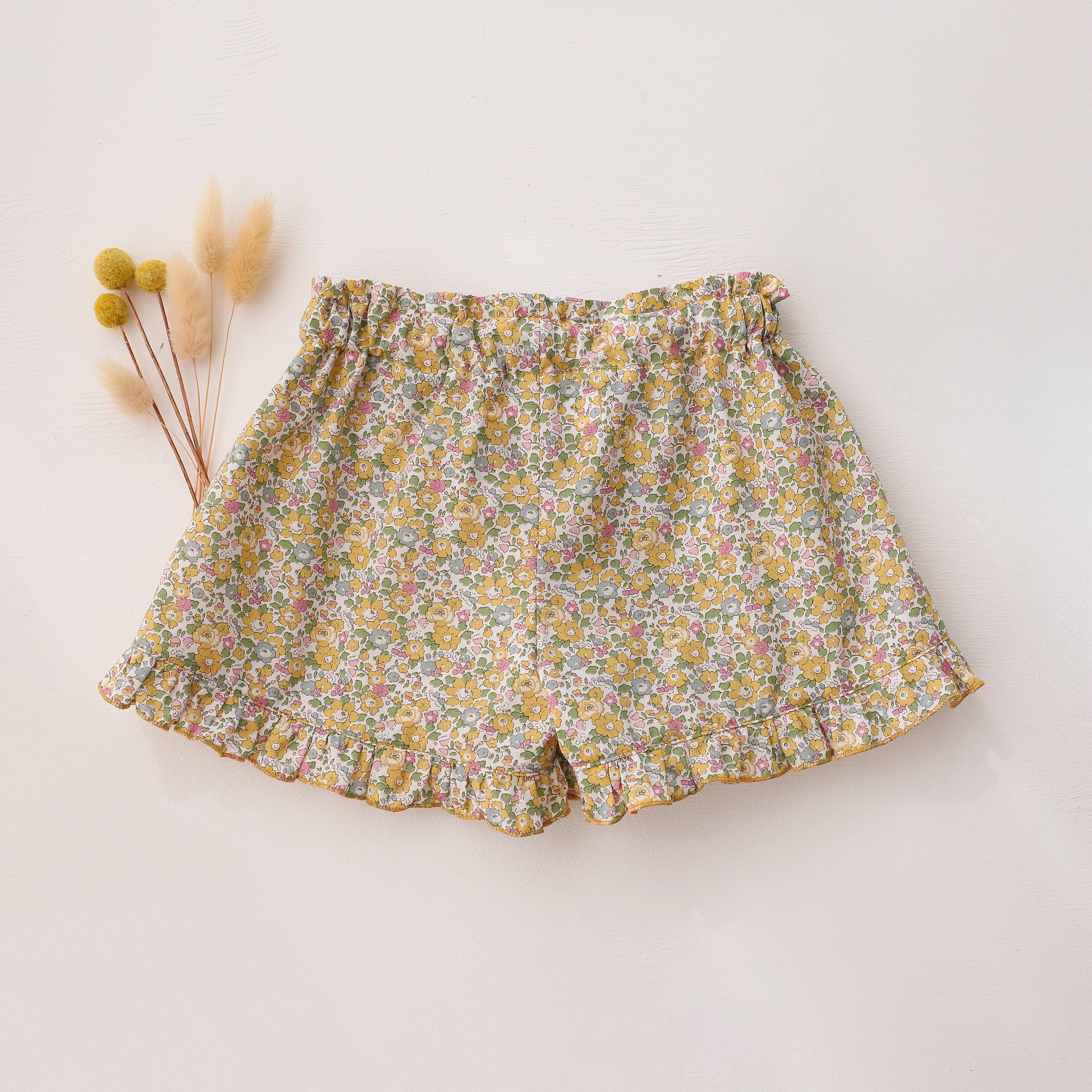 Ruffle Shorts in Betsy Ann Liberty Print