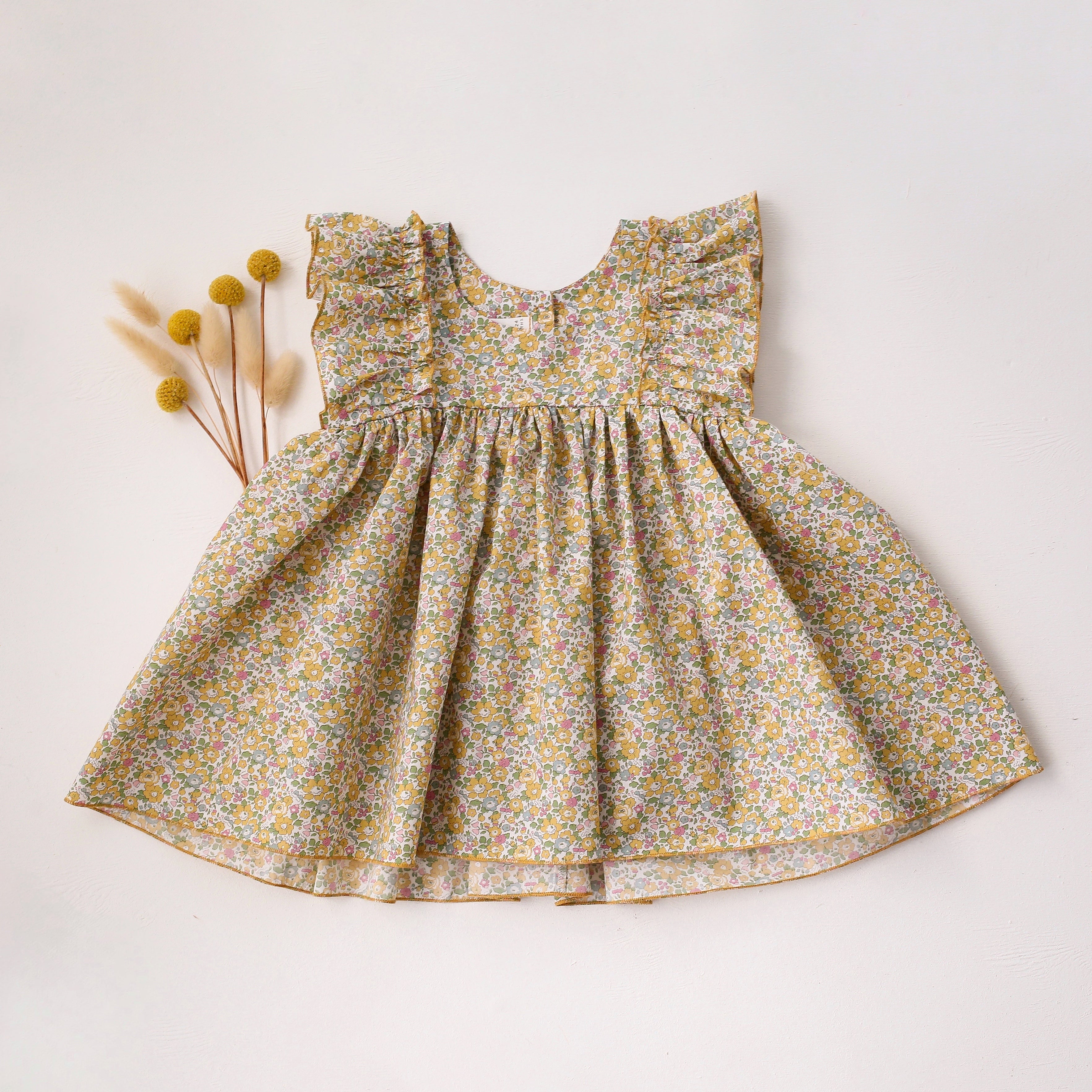 Ruffled Babydoll Bodice Top in Betsy Ann Liberty Print