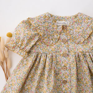 Short Sleeve Frilled Collar Dress in Betsy Ann Liberty Print
