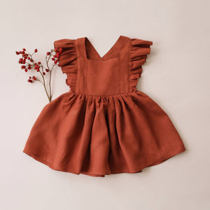 Rust Linen Vintage Dress