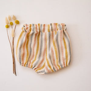 Rainbow Linen Bubble Shorts