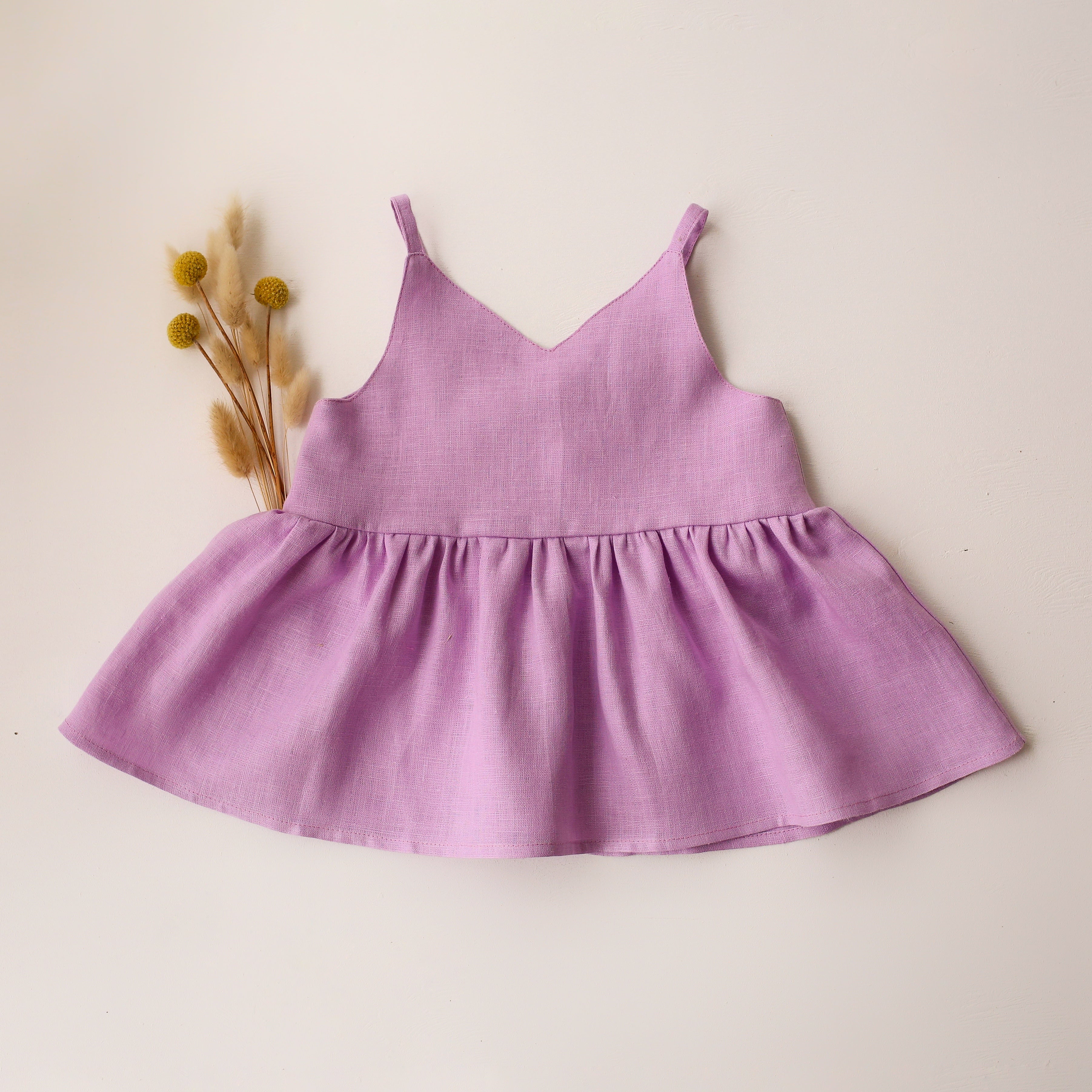 Wisteria Linen V-Shaped Top