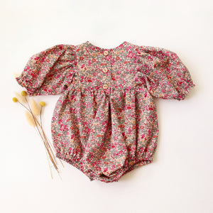 Puff Sleeve Bubble Playsuit in Babingdon Liberty Print