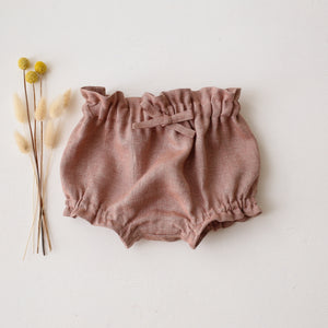 Rose Smoke Linen Frills Bloomers