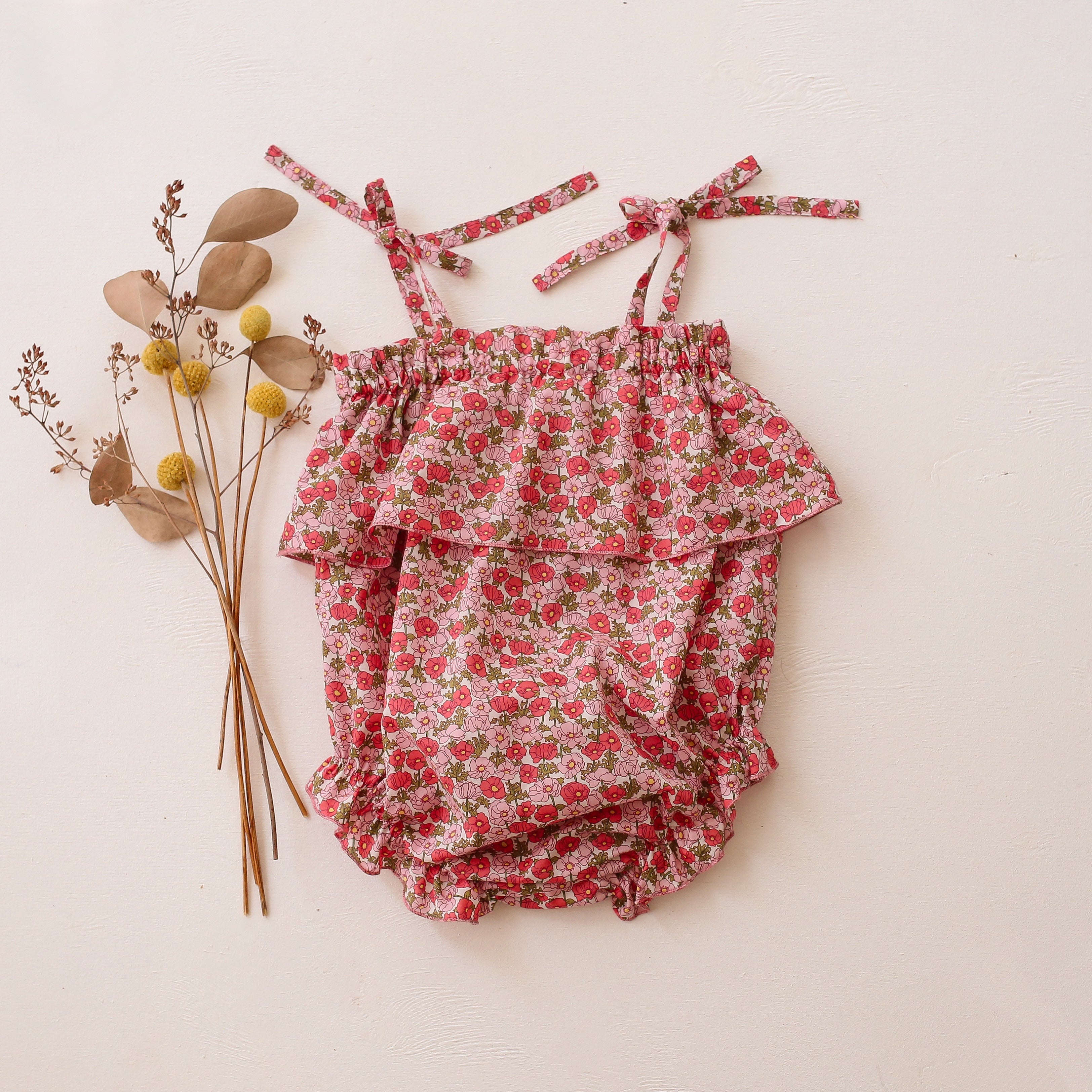 Summer Bubble Playsuit with Ties in Charmian Liberty Print