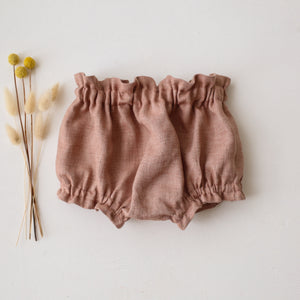 Rose Smoke Linen Frills Bloomers