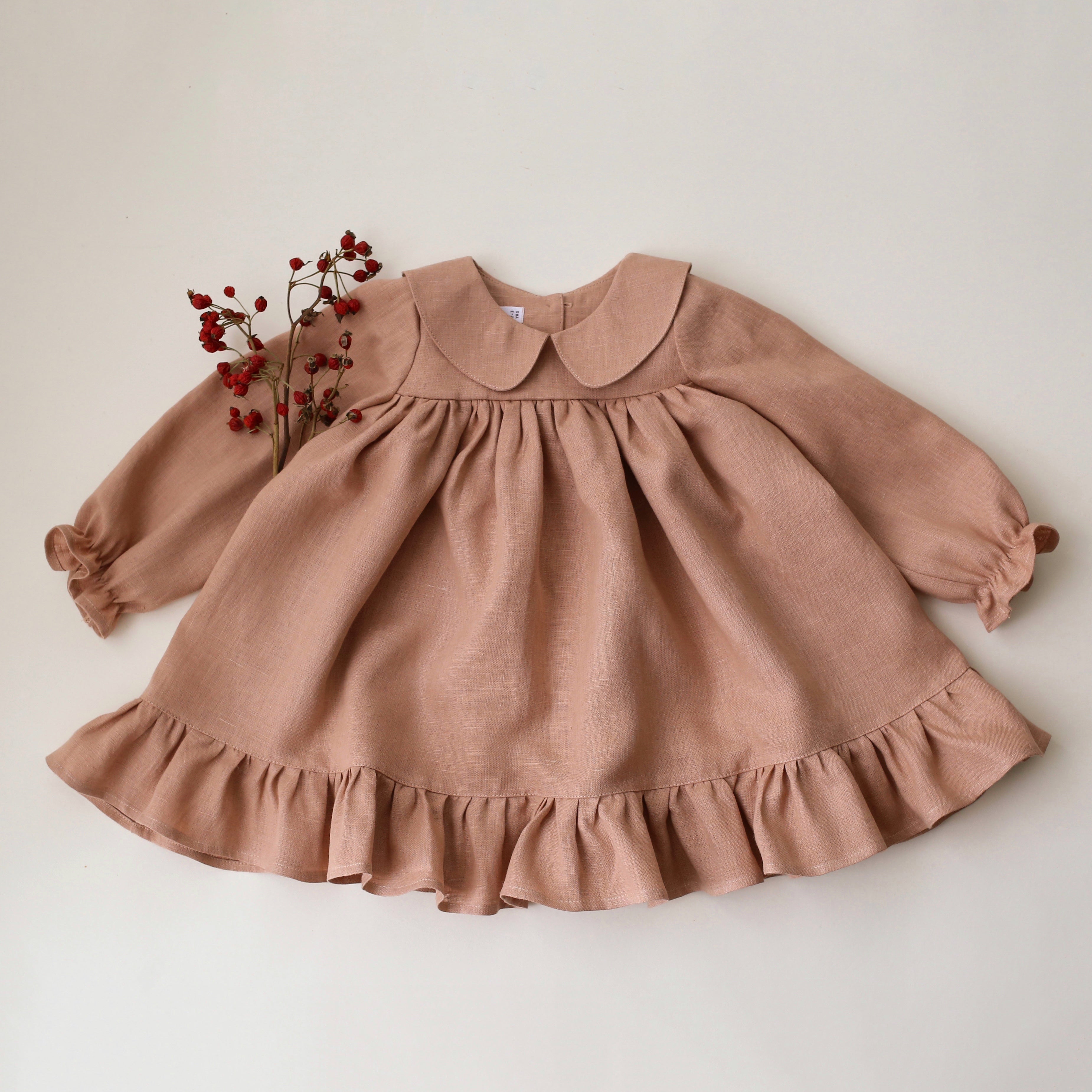 long sleeve peter pan collar dress Ivory Puff Sleeve Buttoned Peter Pan Collar Midi Dress