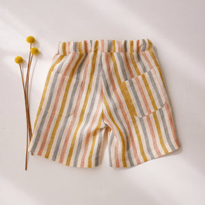 Rainbow Linen Relaxed Fit Shorts