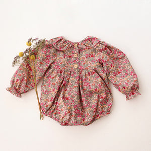 Long Sleeve Peter Pan Collar Bubble Playsuit in Babingdon Liberty Print