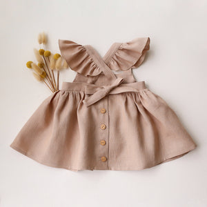 Beihe Linen Flutter Straps Top with “Wheat Flower Field” Embroidery