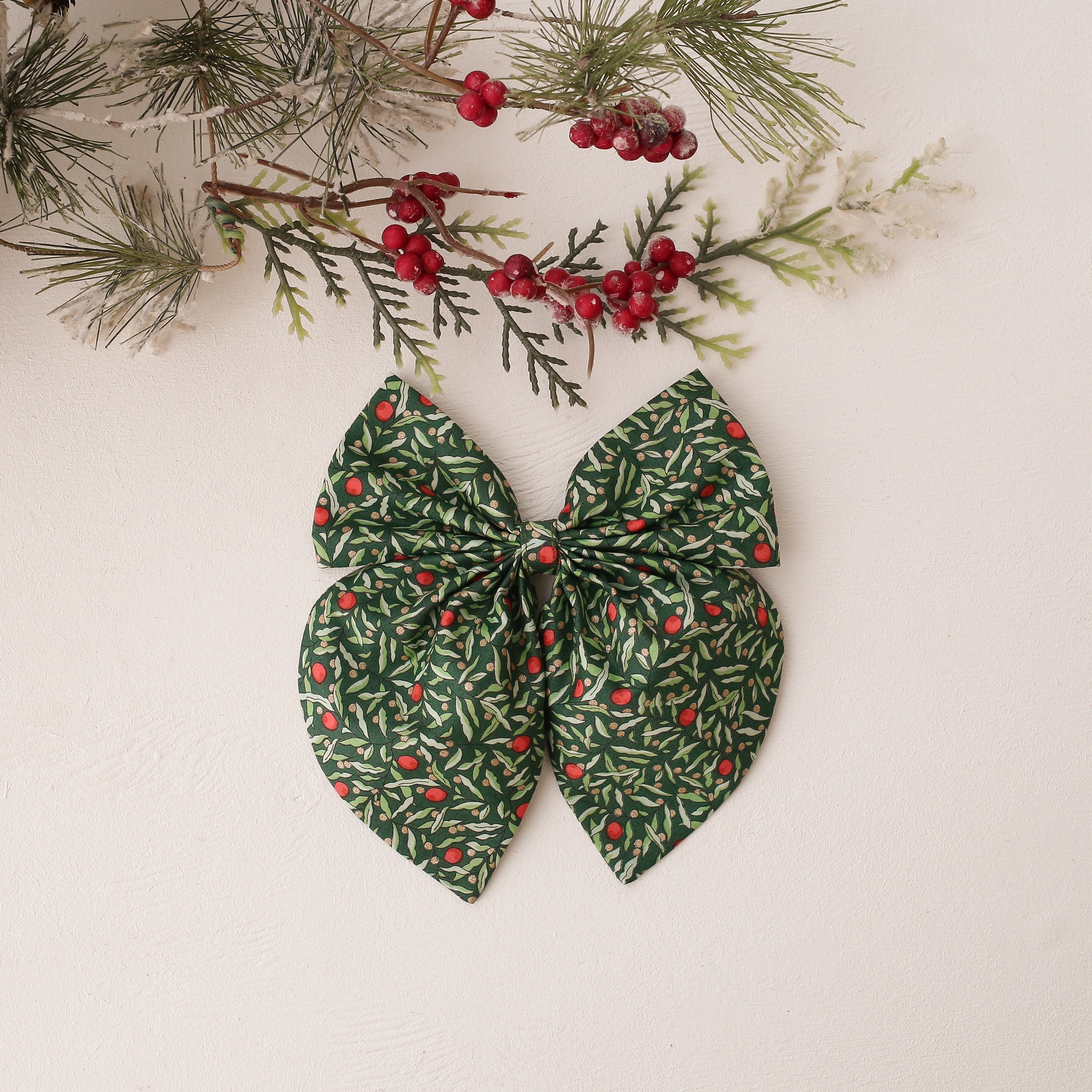 Bella Hair Bow in Joyous Juniper Liberty Print