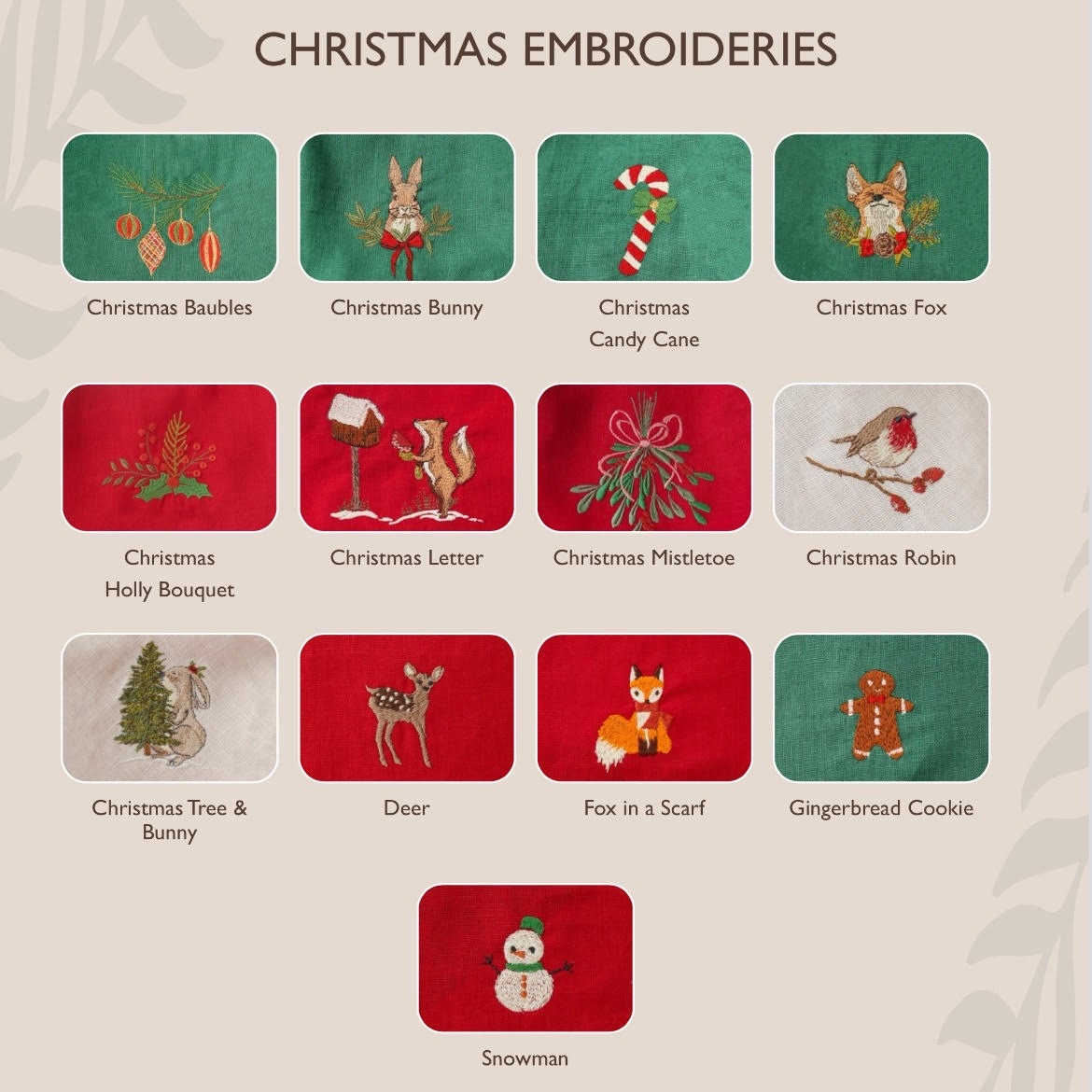 Christmas Embroidery Add-On