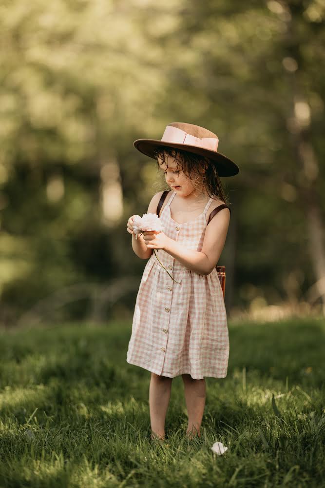 Amber Linen Summer Button Front Dress with Pockets