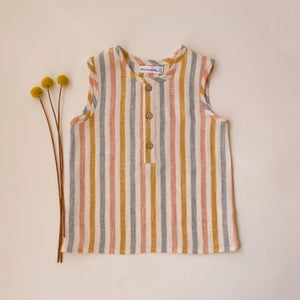 Rainbow Linen Tank Top