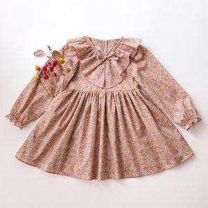 Long Sleeve Flounce Collar Dress in Nell Annie & May Liberty Print