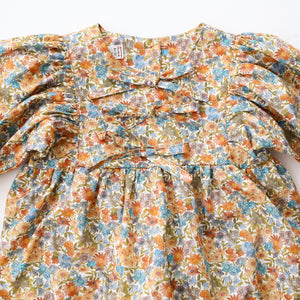 Puff Sleeve Bow Bubble Playsuit in Sandra Liberty Print