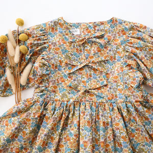 Puff Sleeve Bow Dress in Sandra Liberty Print