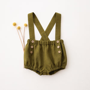 Pine Linen Bloomers with Removable Straps