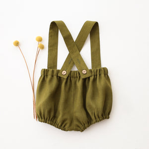 Pine Linen Bloomers with Removable Straps
