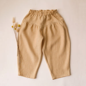 Melon Linen Ankle Cropped Pants