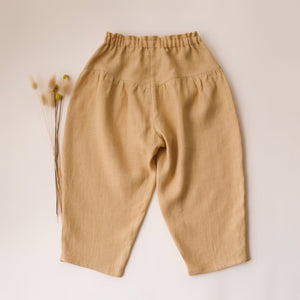 Melon Linen Ankle Cropped Pants