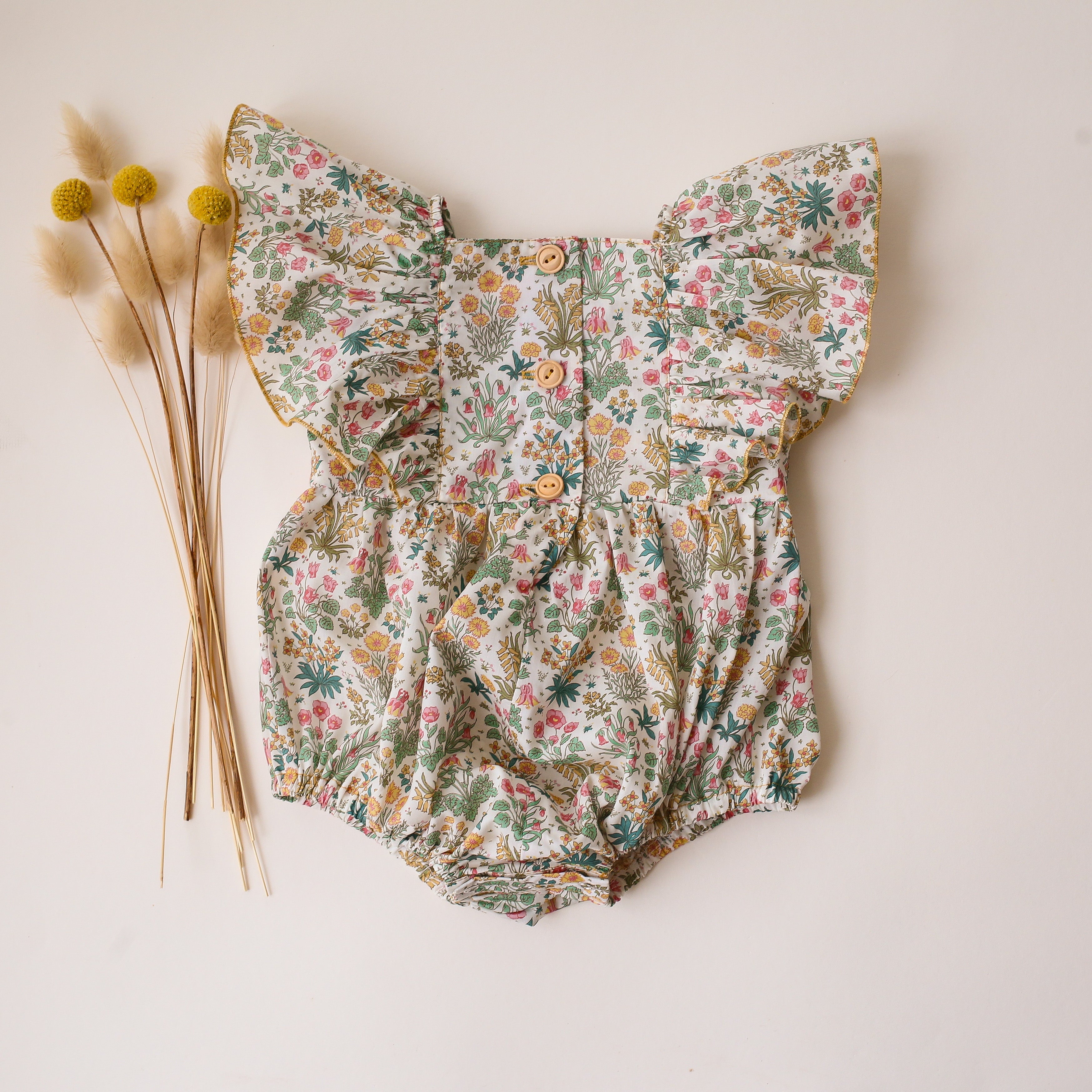 Colombe Study Bubble Playsuit with Large Flutters
