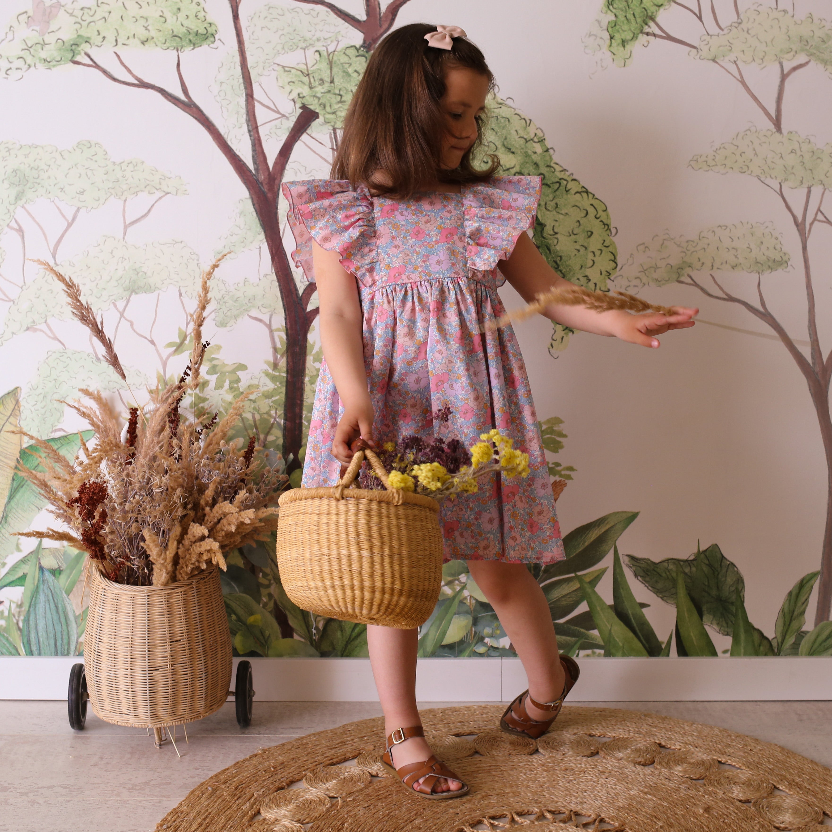 Hedgerow Ramble Dress with Large Flutters