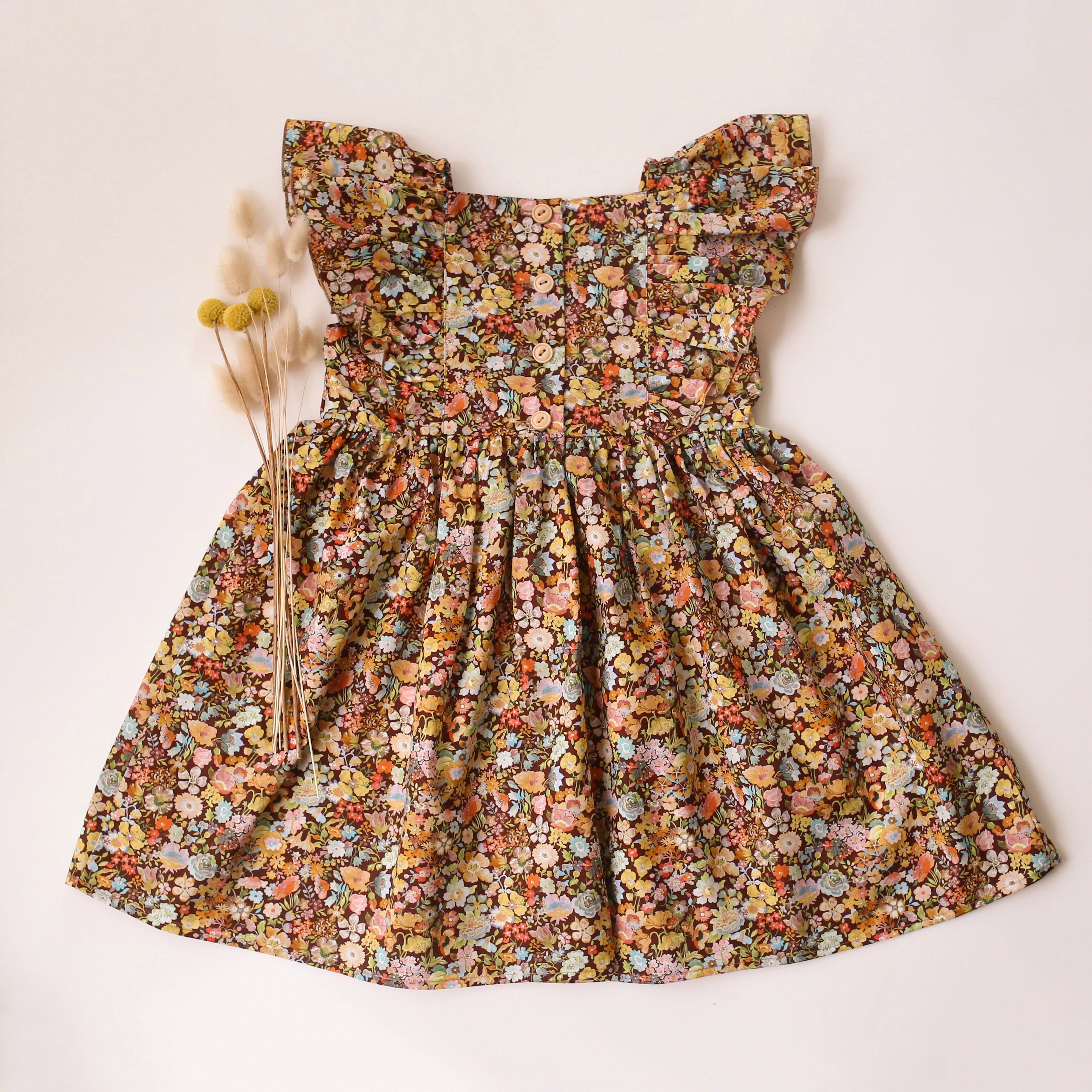 Classic Meadow Dress with Large Flutters