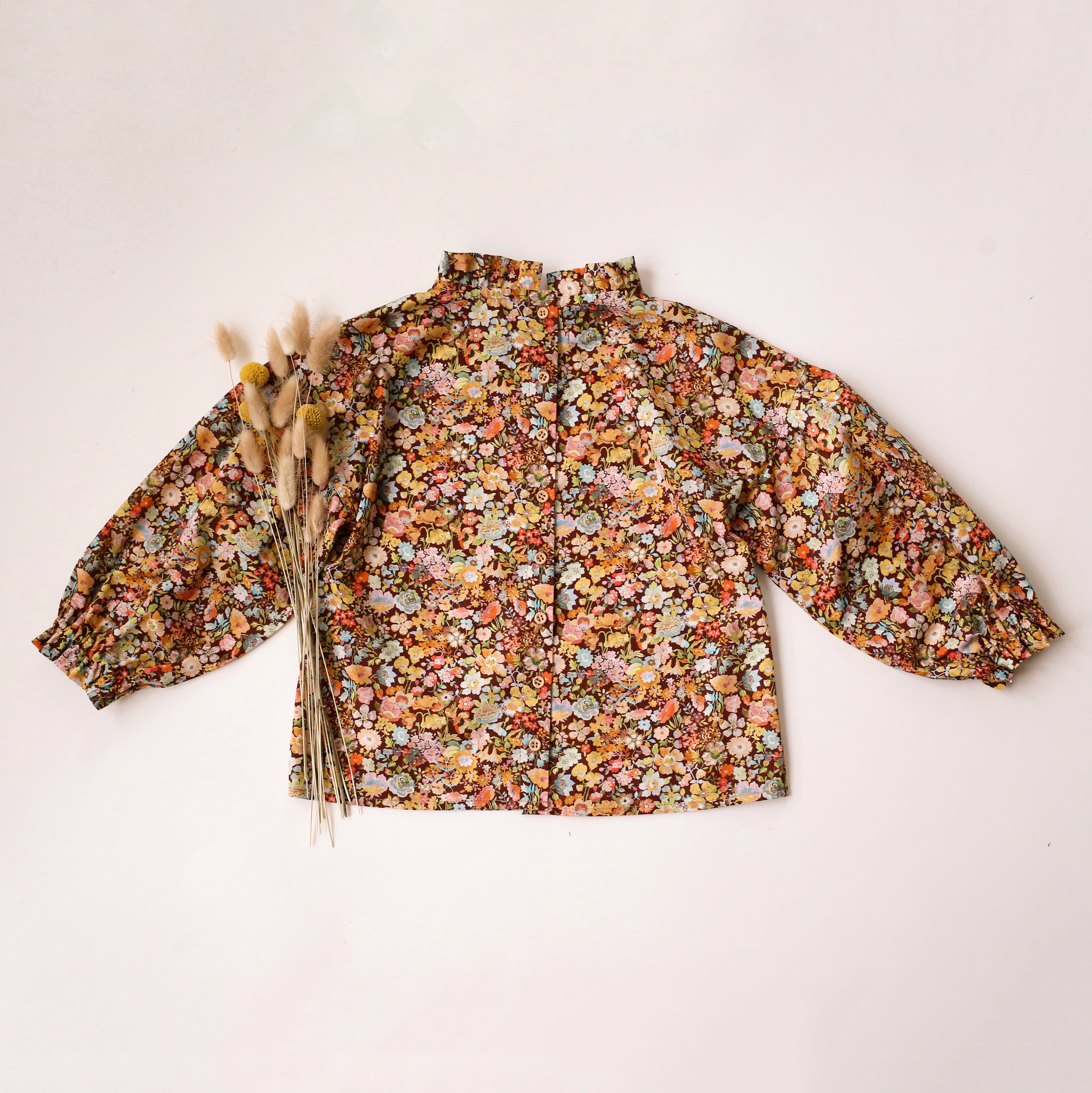 5-6 YRS - Classic Meadow Bubble Sleeve Frills Blouse