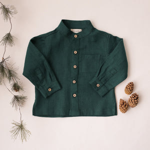 Pine Linen Long Sleeve Shirt