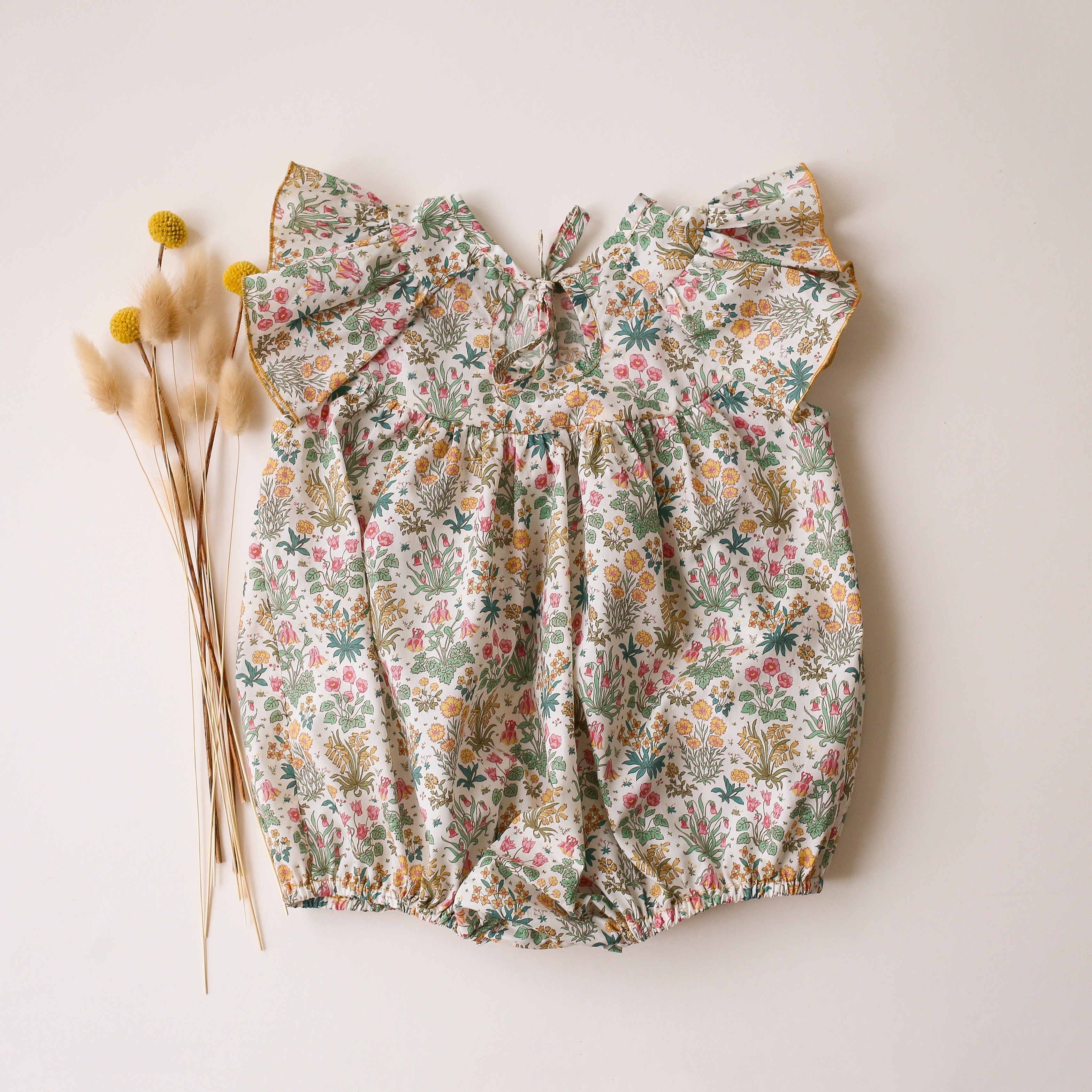 Colombe Study Flutter Sleeve Tie Back Bubble Playsuit