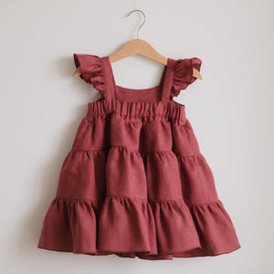 Rosewood Linen Boho Dress