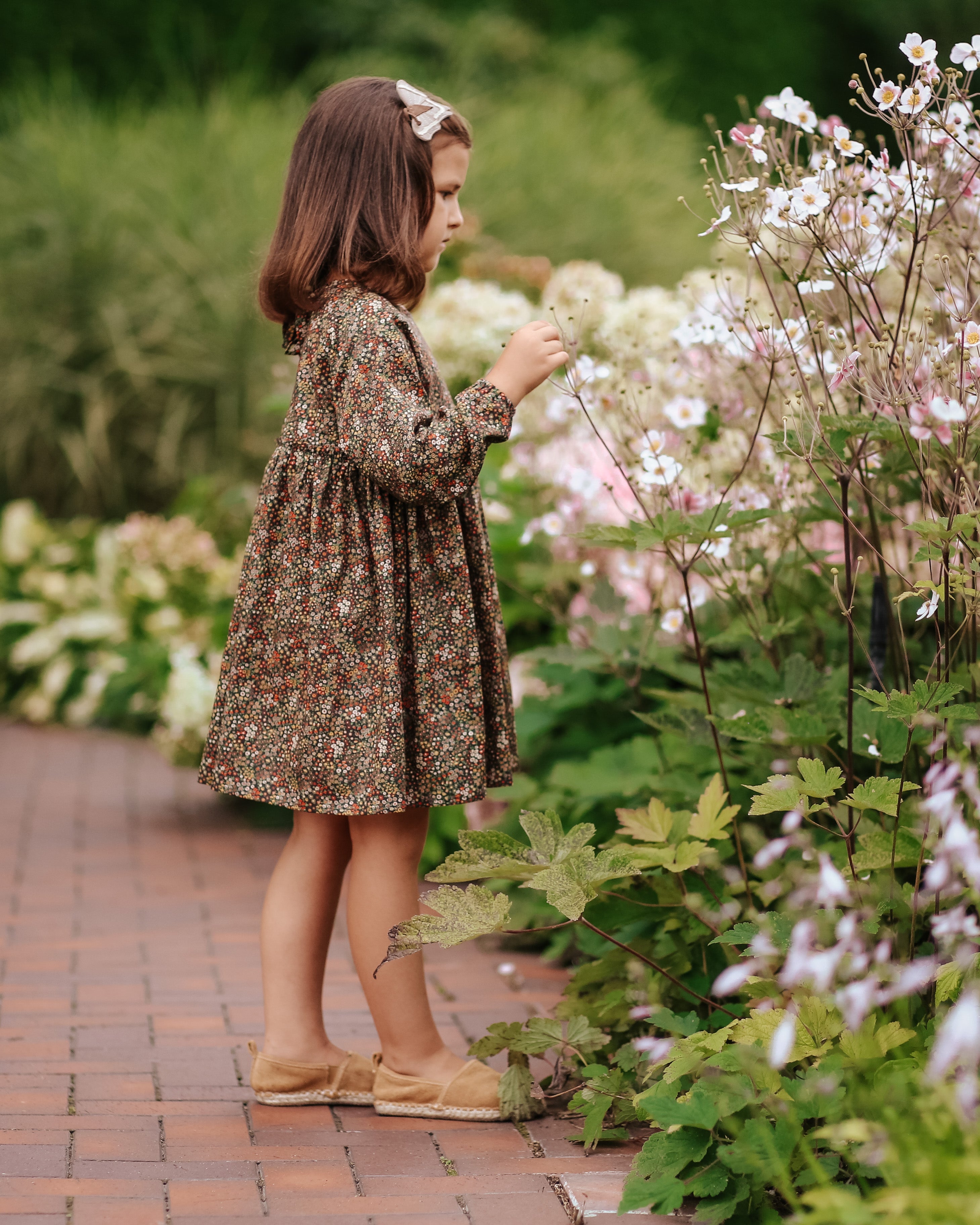Classic Meadow Long Sleeve Tie Back Dress