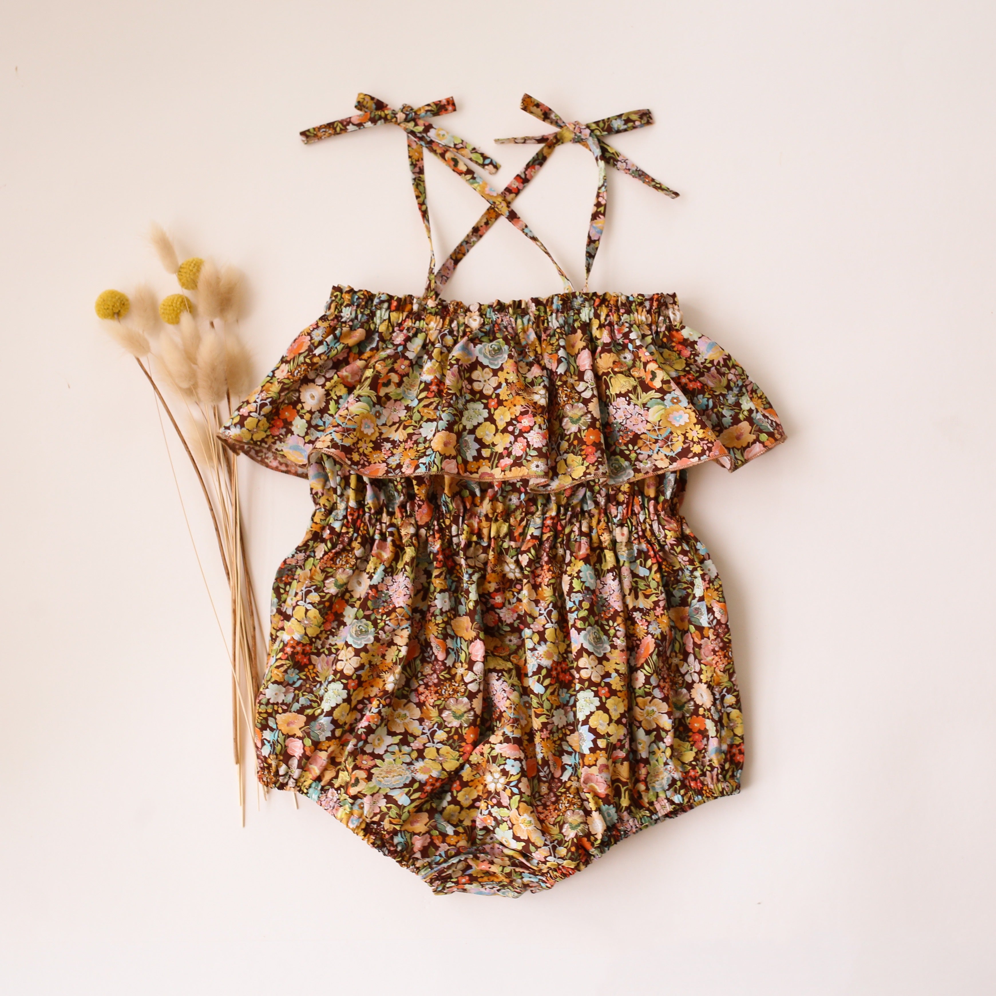 Classic Meadow Summer Bubble Playsuit with Elastic Waist
