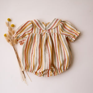 Rainbow Linen Babydoll Bodice Bubble Playsuit