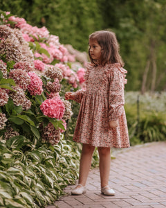 Classic Meadow Long Sleeve Ruffle Dress