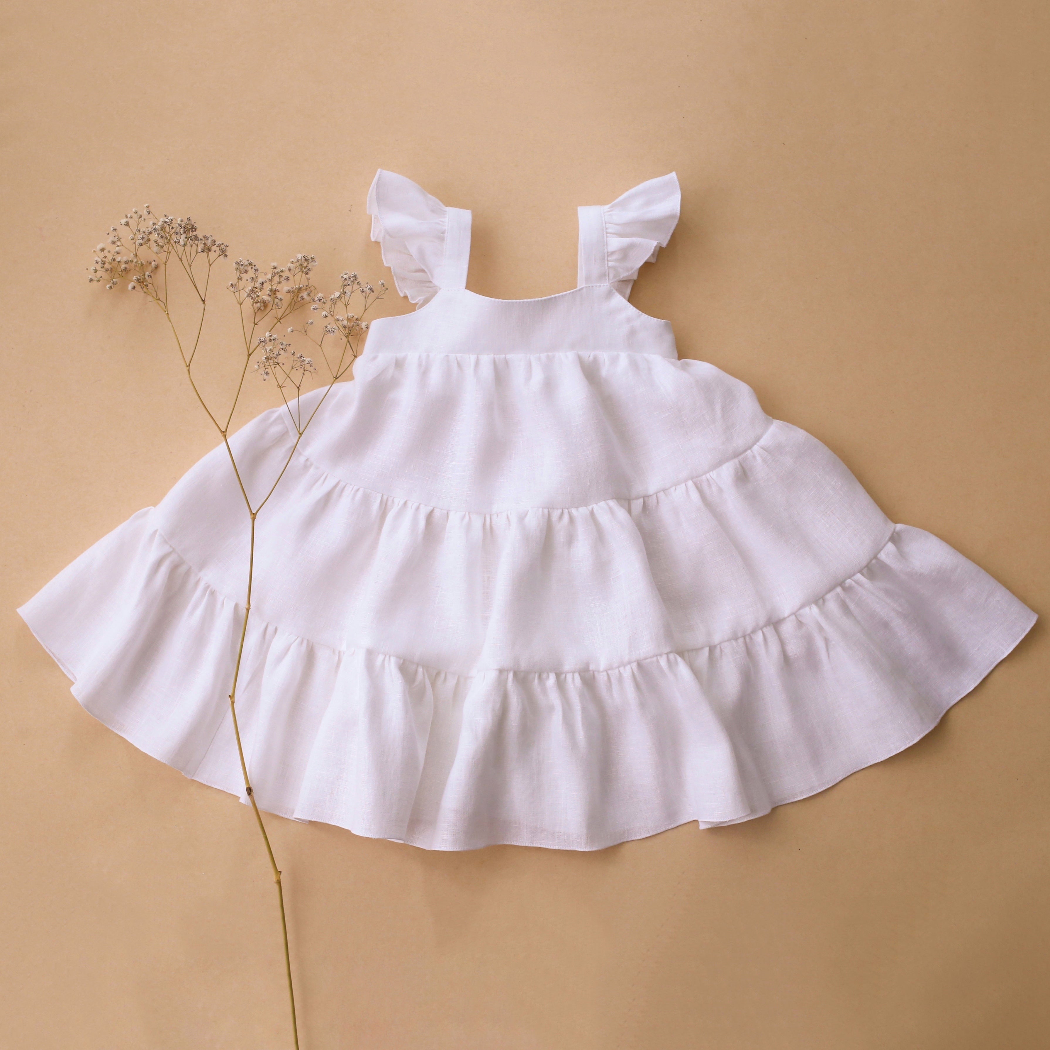 White Linen Boho Dress Dannie and Lilou White Linen Boho Dress Dannie and Lilou
