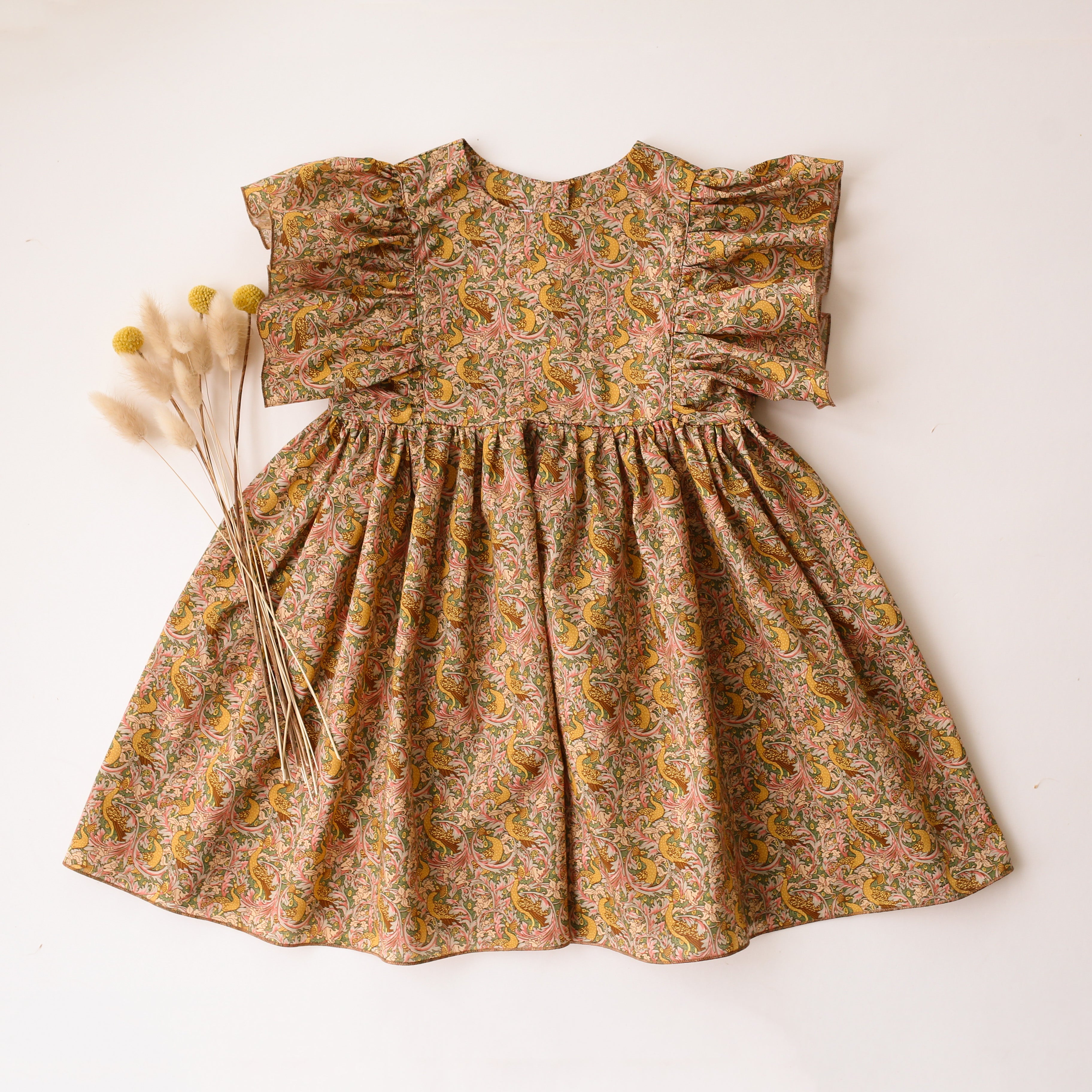 Ruffle Sleeve Dress in Eden’s Awakening Liberty Print