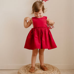 Strawberry Corduroy Pinafore Dress