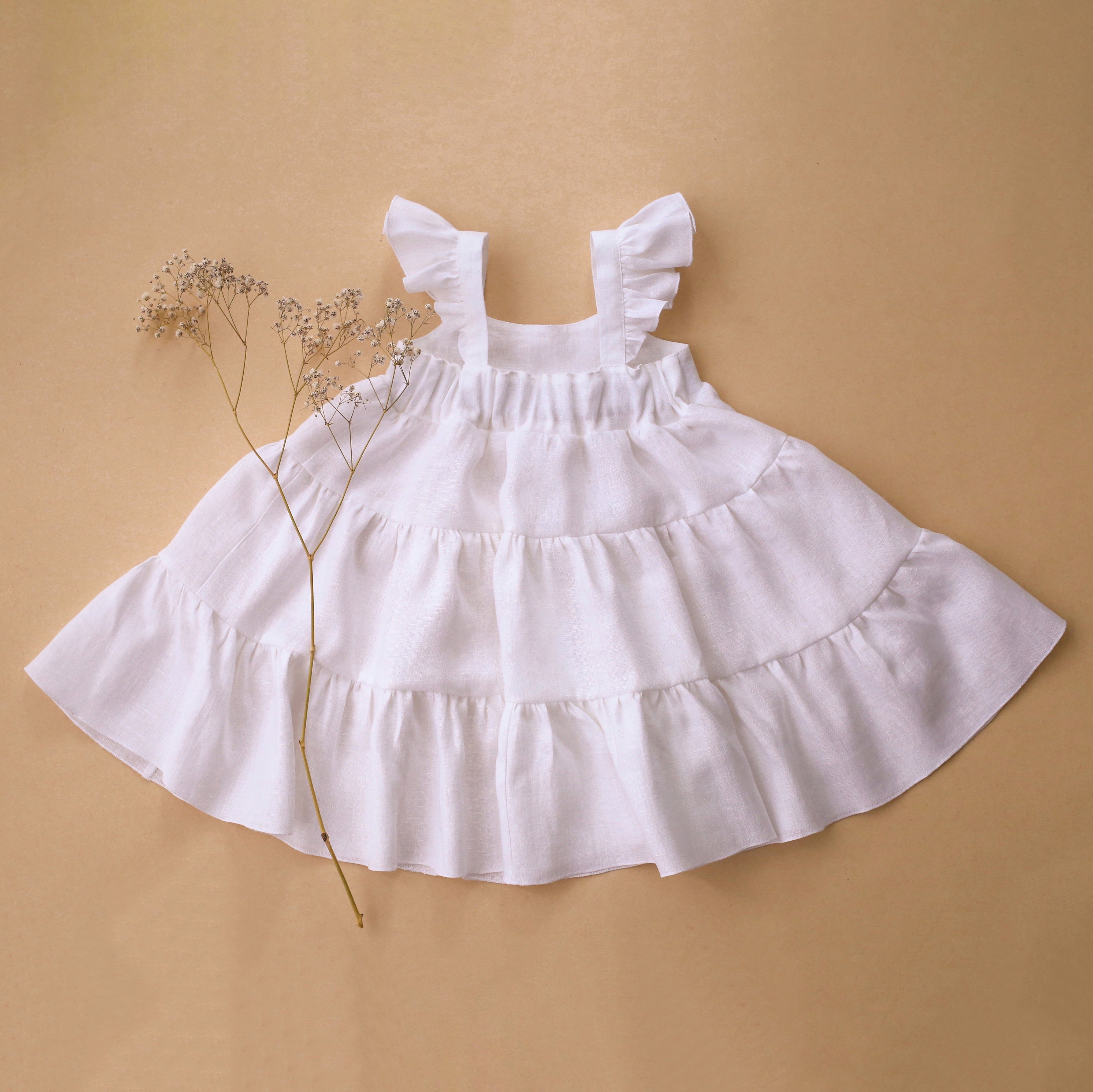 White Linen Boho Dress Dannie and Lilou White Linen Boho Dress Dannie and Lilou