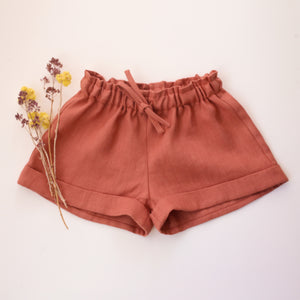 Rose Bouquet Linen Bermuda Shorts