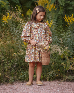 Classic Meadow Long Sleeve Frilled Collar Dress