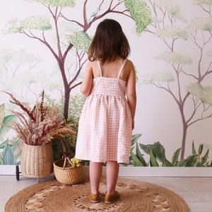 Amber Linen Summer Button Front Dress with Pockets